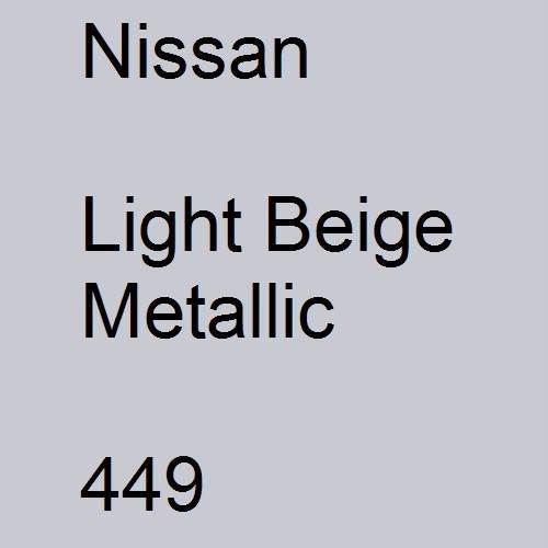 Nissan, Light Beige Metallic, 449.